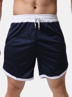 Mens Summer Shorts Breathable Elastic Waist Drawstring Basketball Jogging Cotton Sports Shorts