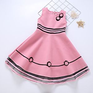girl sweet woolen fabric applique sleeveless dress Lightinthebox