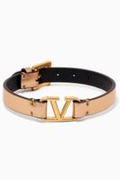 Valentino Garavani VLOGO Signature Bracelet in Metallic Leather Valentino Garavani VLOGO Signature Bracelet in Metallic Leather