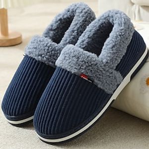 Men's Slippers  Flip-Flops Slippers Casual Home Elastic Fabric Warm Slip Resistant Khaki Dark Blue Gray Fall Winter Lightinthebox