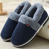 Men's Slippers  Flip-Flops Slippers Casual Home Elastic Fabric Warm Slip Resistant Khaki Dark Blue Gray Fall Winter Lightinthebox - thumbnail