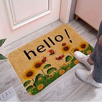 Hello Sunflowers Doormat Non-Slip Oil Proof Rug Indoor Outdoor Mat Bedroom Decor Bathroom Mat Entrance Rug Door Mat miniinthebox - thumbnail