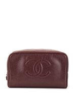 Chanel Pre-Owned 1994 CC cosmetic bag - Brown