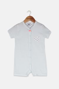 Baby Girls Short Sleeve Bodysuit  Light Blue