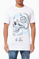 Clouds Print T-shirt in Cotton - thumbnail