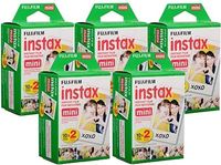 Fujifilm Instax Mini Instant Film, 10 Sheets Of 5 Pack × 2 (100 Sheets) - Pakaging May Vary, B00G6C7XUG