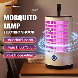Mosquito Lamp Household Indoor Mute Shock Type Drive Midge Artifact Charging Power To Kill Mosquitoes Fly Lure Out The Hanging Wall miniinthebox