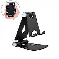 Adjustable Cellphone Stand, Aluminum Desktop Phone Holder with Anti-Slip Base and Convenient Charging Port for iPhone 11 Xs XR X 8 SE 2020, All Android Smartphone miniinthebox - thumbnail