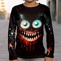 Halloween Boys 3D Graphic T shirt Tee Long Sleeve 3D Print Fall Winter Sports Fashion Streetwear Polyester Kids 3-12 Years Crew Neck Outdoor Casual Daily Regular Fit Lightinthebox - thumbnail