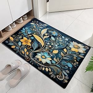 Floral Doormat Non-Slip Oil Proof Rug Indoor Outdoor Mat Bedroom Decor Bathroom Mat Entrance Rug Door Mat miniinthebox