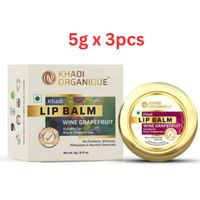 Khadi Organique Wine Grapefruit Lip Balm 5G (Pack Of 3)