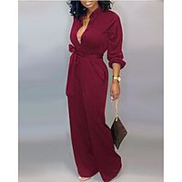 cross-border 2020 european and american women's clothing amazon color-blocking long-sleeved jumpsuit autumn and winter foreign trade best selling women's clothing Lightinthebox - thumbnail