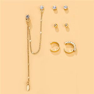 multi-hole earring combination dot drill earring ear clip set miniinthebox