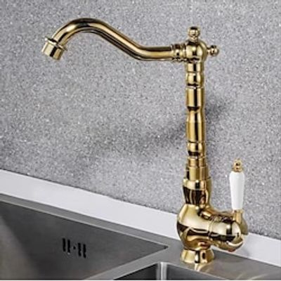 Kitchen faucet - Single Handle One Hole Electroplated Pull-out Pull-down Centerset Retro Vintage Kitchen Taps Lightinthebox Kitchen faucet - Single Handle One Hole Electroplated Pull-out Pull-down Centerset Retro Vintage Kitchen Taps Lightinthebox