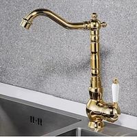 Kitchen faucet - Single Handle One Hole Electroplated Pull-out / Pull-down Centerset Retro Vintage Kitchen Taps Lightinthebox