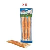 Trixie Denta Fun 3 Chicken Chewing Rolls Dog Chews 140G Pack Of 5