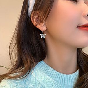 retro wave dot texture butterfly earrings earrings design 925 sterling silver ins style old european style street shooting silver needle Lightinthebox