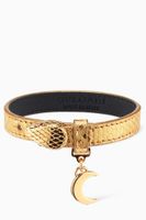 Serpenti Forever Bracelet in Metallic Karung Leather - thumbnail