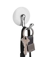 Interdesign Affixx York Hook Medium Set of 2 Pieces 1.5 x 5.5 x 5.5 inch White & Chrome