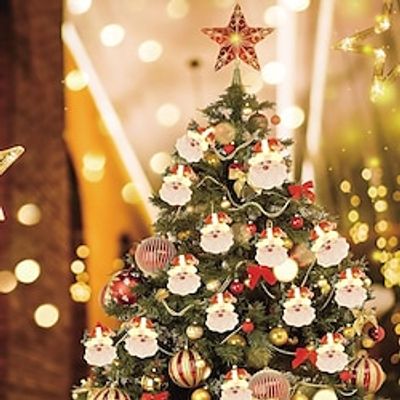 Christmas String Lights 9.8ft Christmas Snowman Tree Santa Claus Fairy Lights 1.5m 10LED 3m 20LED Battery Powered Christmas Party New Year Holiday Garden Patio Party Balcony Home Decoration Garland Lights Lightinthebox