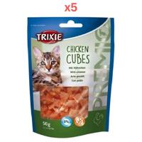Trixie Premio Chicken Cubes Cat Treats 50G (Pack of 5)