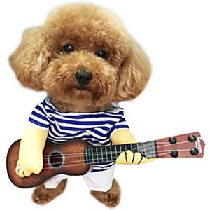 Pet Guitar Costume Dog Costumes Guitarist Player Halloween Christmas Cosplay Party Funny Cat Clothes for Family Party Halloween(M-L-XL) miniinthebox