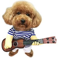 Pet Guitar Costume Dog Costumes Guitarist Player Halloween Christmas Cosplay Party Funny Cat Clothes for Family Party Halloween(M-L-XL) miniinthebox - thumbnail