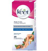 Veet Ready To Use Full Body Waxing Kit Sensitive Skin - 20 Wax Strips