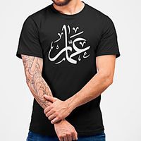 Men's Unisex Tee T shirt Hot Stamping Symbol Graphic Prints Plus Size Print Short Sleeve Casual Tops Cotton Basic Fashion Designer Big and Tall Black Lightinthebox - thumbnail
