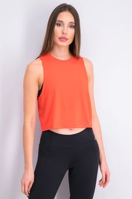 Womens Brezzy Cropped Top Red Womens Brezzy Cropped Top Red