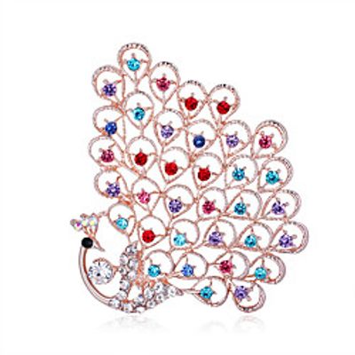 Women's Brooches Chic  Modern Street Peacock Brooch  Red  Fall  Winter  Spring  Summer Lightinthebox