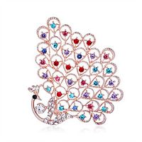 Women's Brooches Chic  Modern Street Peacock Brooch  Red  Fall  Winter  Spring  Summer Lightinthebox - thumbnail