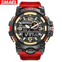SMAEL Men Sport Watches Dual Time Digital Watch Quartz 50m Waterproof Watch Led Military Watch Sport 8035 Men Watches Wristwatch Lightinthebox - thumbnail
