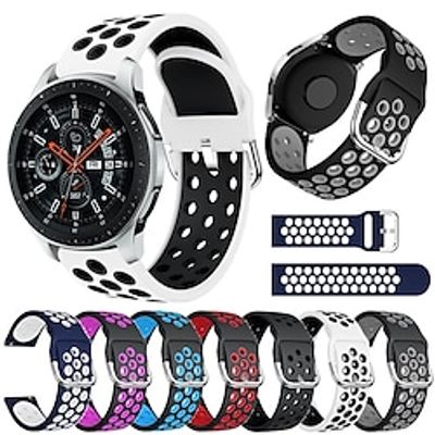 1 pcs Smart Watch Band for Samsung Galaxy Gear S3 Classic Watch 3 45mm, Watch 46mm Gear S3 Frontier, Gear S3 Classic 22mm Soft Silicone Smartwatch Strap Adjustable Breathable Shockproof Sport Band Lightinthebox