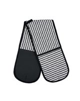 Homesmiths Stripe Black Double Oven Mitt