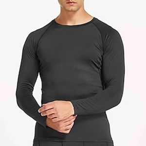 Men's T shirt Tee Gym Shirt Compression Shirt Fitness Shirt Men Tops Crew Neck Long Sleeve Sports  Outdoor Vacation Going out Casual Daily Quick dry Sweat wicking Breathable High Elasticity Plain Lightinthebox