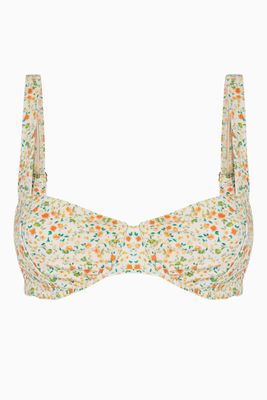 Floral Balconette Bikini Top