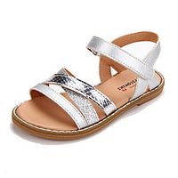 Girls' Sandals Bohemian Style Flat Roman Shoes PU Katy Perry Sandals Little Kids(4-7ys) Daily Party  Evening Beach Sequin Braided Strap Silver Spring Summer / TPR (Thermoplastic Rubber) miniinthebox - thumbnail