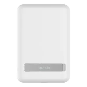 Belkin BOOST↑CHARGE™ Magnetic Wireless Power Bank 5K + Stand White Color