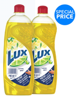 Lux Dishwashing Liquid Lemon 750ml (Pack of 2) (UAE Delivery Only)