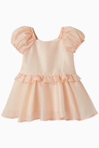 Balloon Sleeve Dress in Crepe