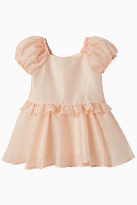 Balloon Sleeve Dress in Crepe