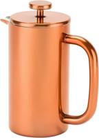 Royalford RFU9017 Cafetiere Stainless Steel Portable French Press Coffee Maker, Leak Resistant Double Walled Insulation, Hot Coffee for Hours, Preserves Flavour and Freshness Copper, 800ml