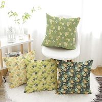 Floral Plant Double Side Pillow Cover 4PC Soft Decorative Cushion Case Pillowcase for Bedroom Livingroom Sofa Couch Chair miniinthebox - thumbnail