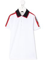 Gucci Kids contrast panel polo shirt - White - thumbnail