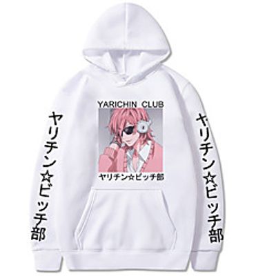 Inspired by Yarichin Bitch Club Playboy Slut Club Ayato Yuri Anime Cartoon Polyster Print Harajuku Graphic Kawaii Hoodie For Women's / Men's miniinthebox