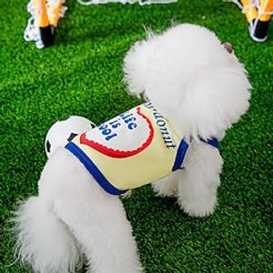 Dog Cat Vest Quotes  Sayings Fashion Cute Sports Casual / Daily Dog Clothes Puppy Clothes Dog Outfits Soft Yellow Costume for Girl and Boy Dog Cloth XS S M L XL 2XL miniinthebox