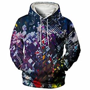 Men's Pullover Hoodie Sweatshirt Graphic Casual Daily Weekend 3D Print Casual Hoodies Sweatshirts  Black Lightinthebox