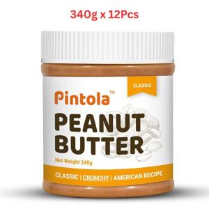Pintola Peanut Butter - Classic (Crunchy) 340g (Pack Of 12)