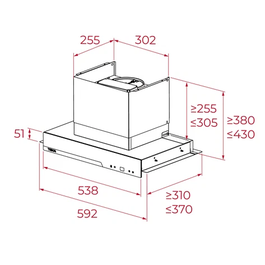 TEKA Built-in Fully Integrated Invisible Hood with Space for Storage and Easy to Install INTEGRA GFI 67350 EOS (TEKA-113110002)